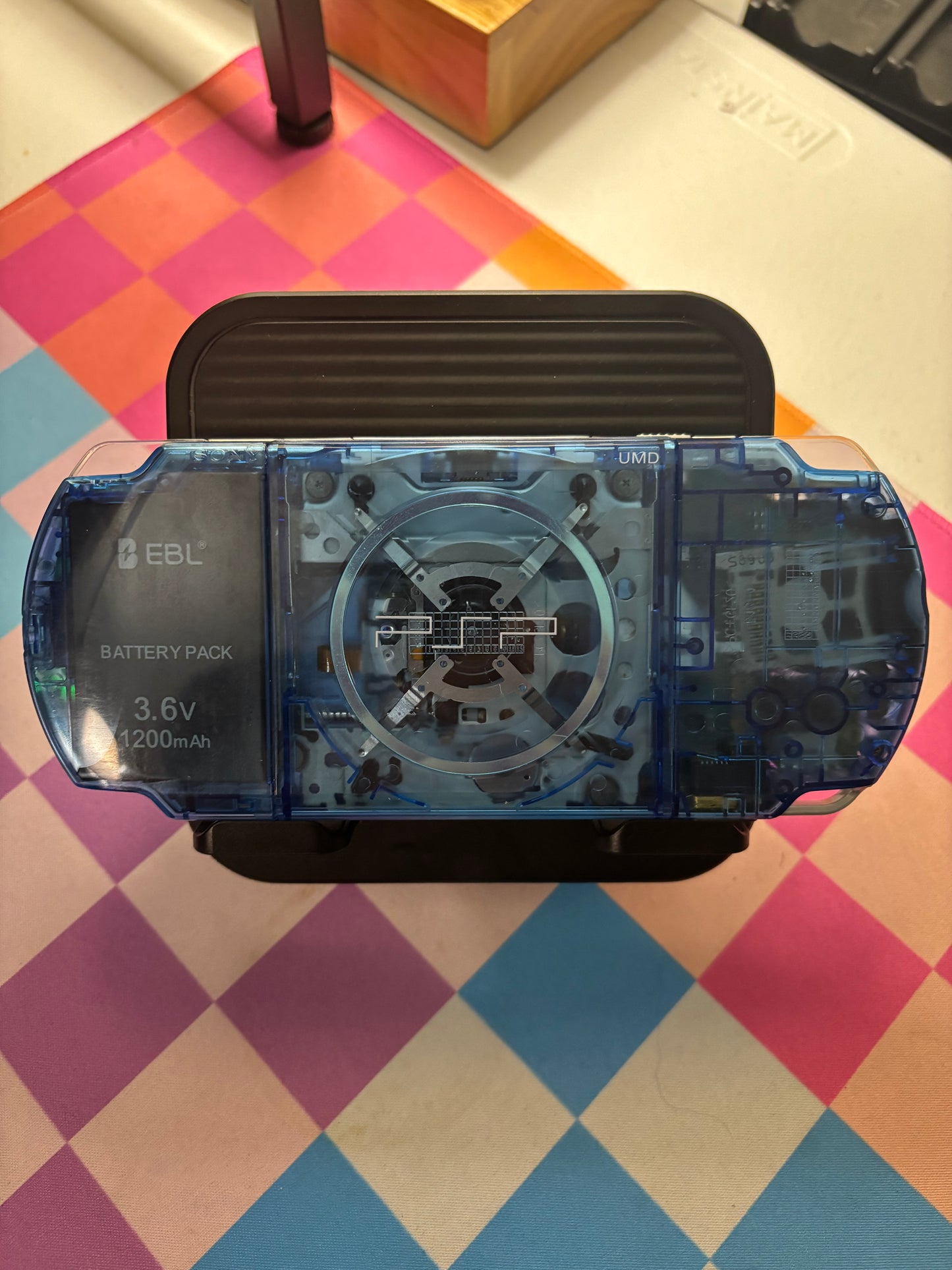 Blue Transparent/White Buttons 3000 Console