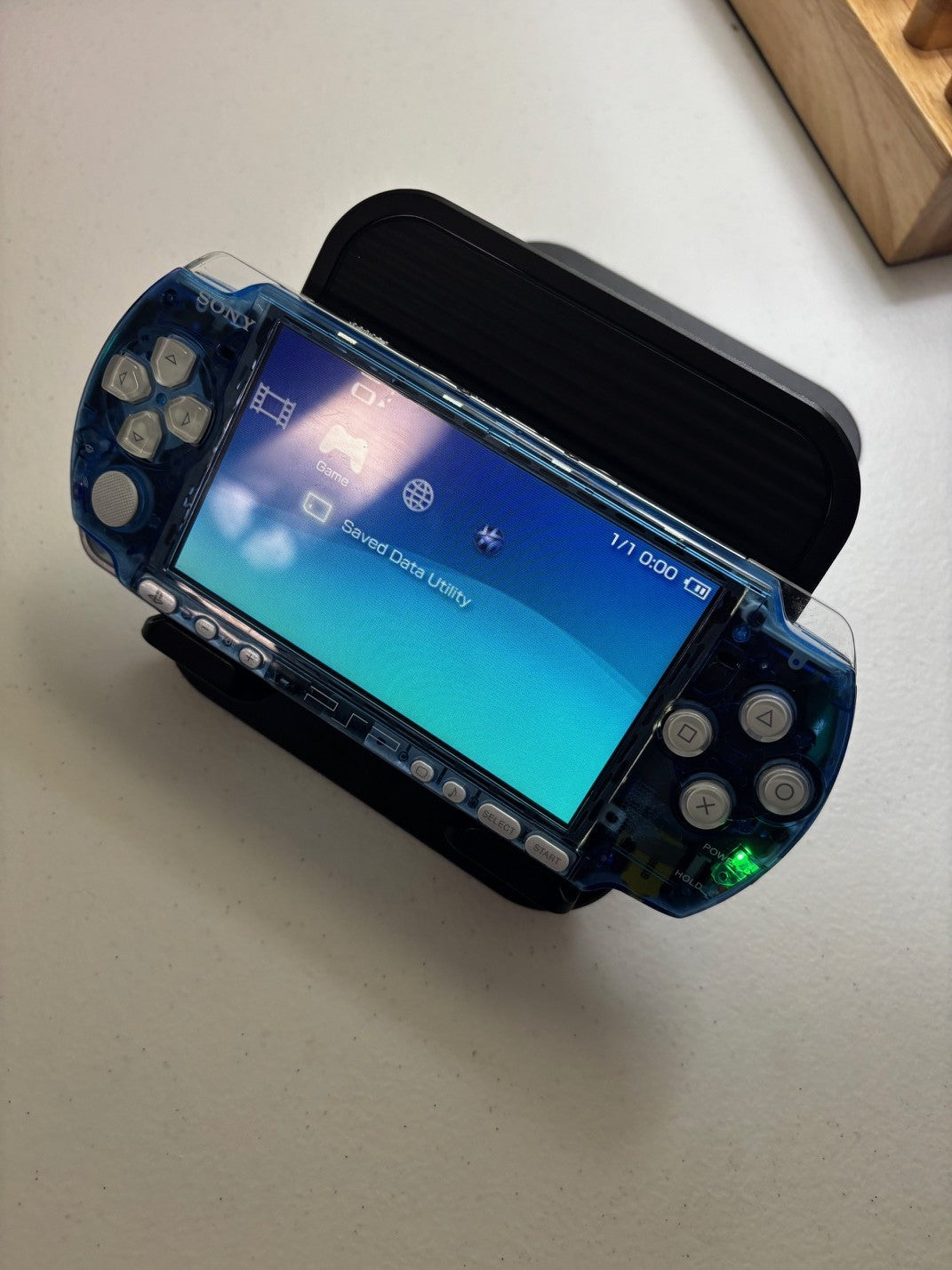 Clear Blue/White Buttons 3000 Console