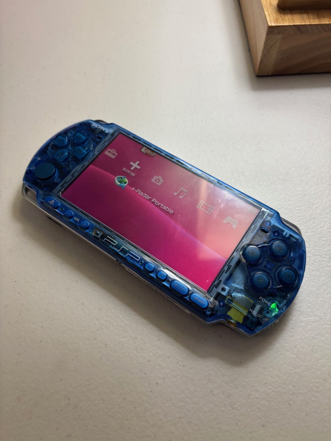 Clear Blue/Blue Buttons 3000 Console