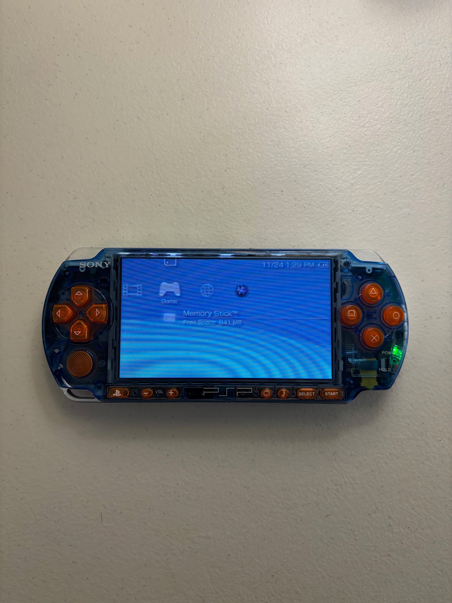 Transparent Blue/Orange 3000 Console