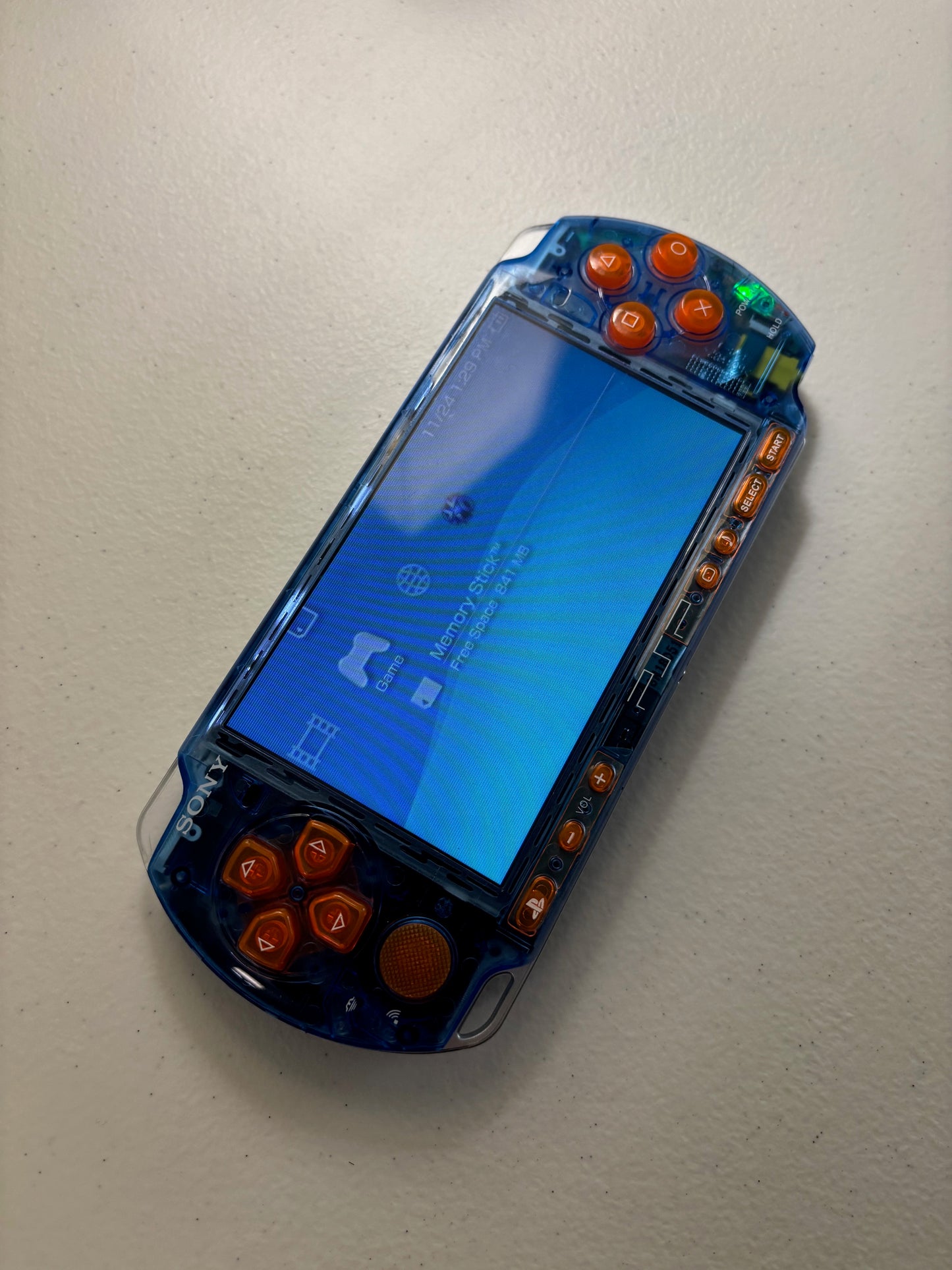 Transparent Blue/Orange 3000 Console