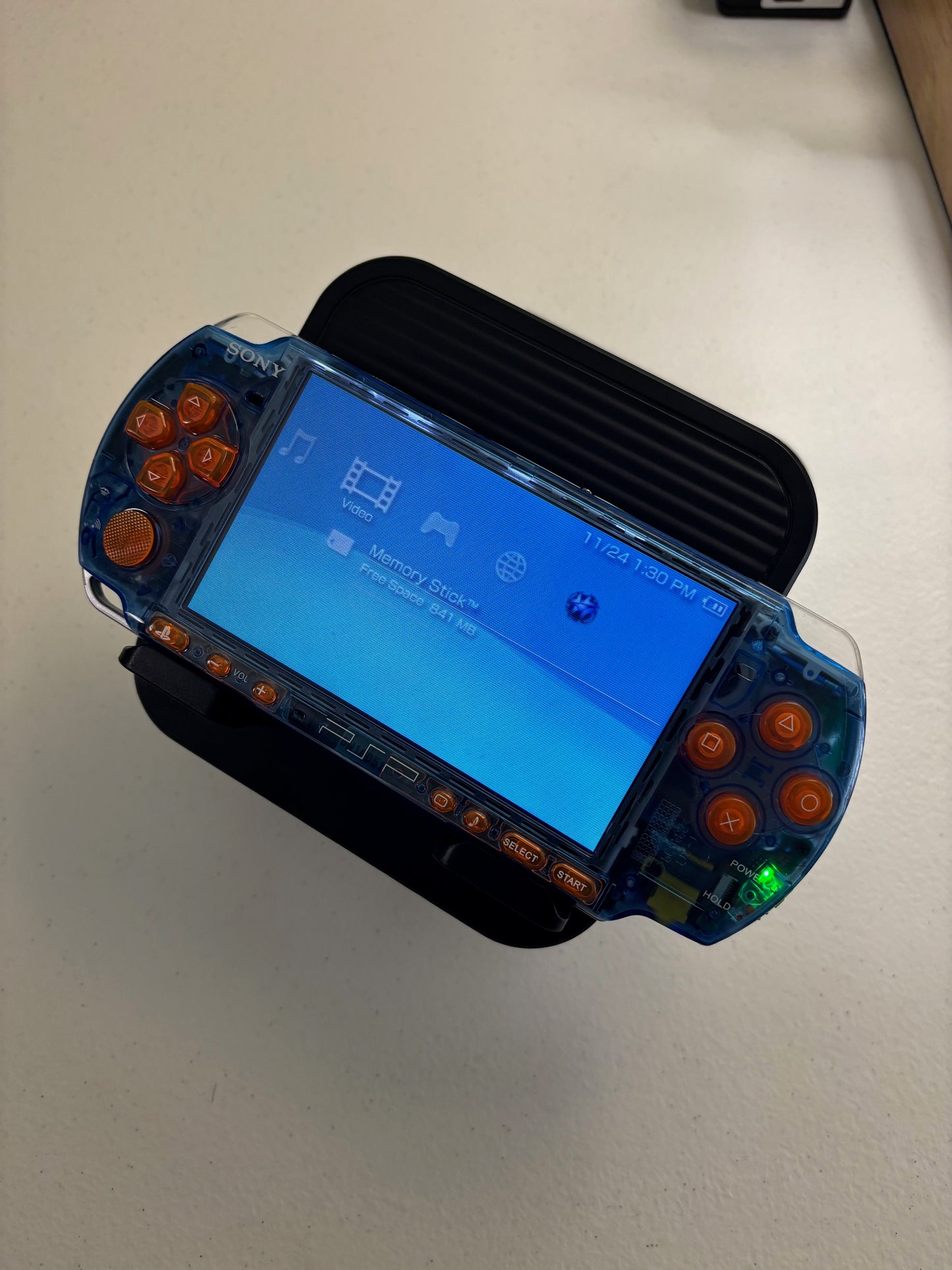 Transparent Blue/Orange 3000 Console