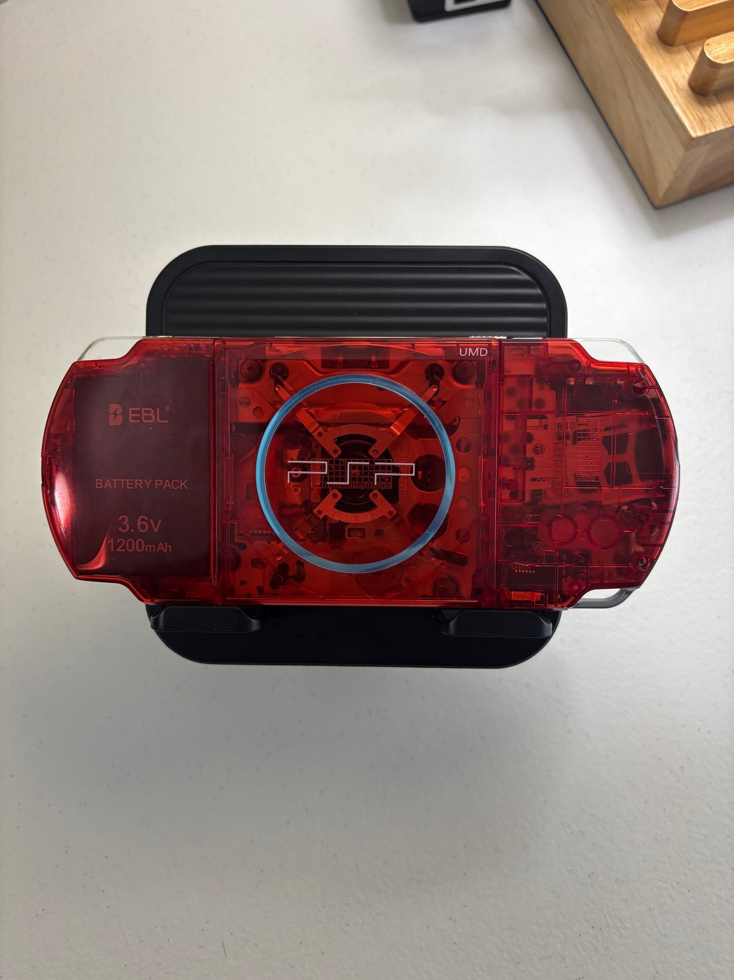 Transparent Black/Red  Buttons Console