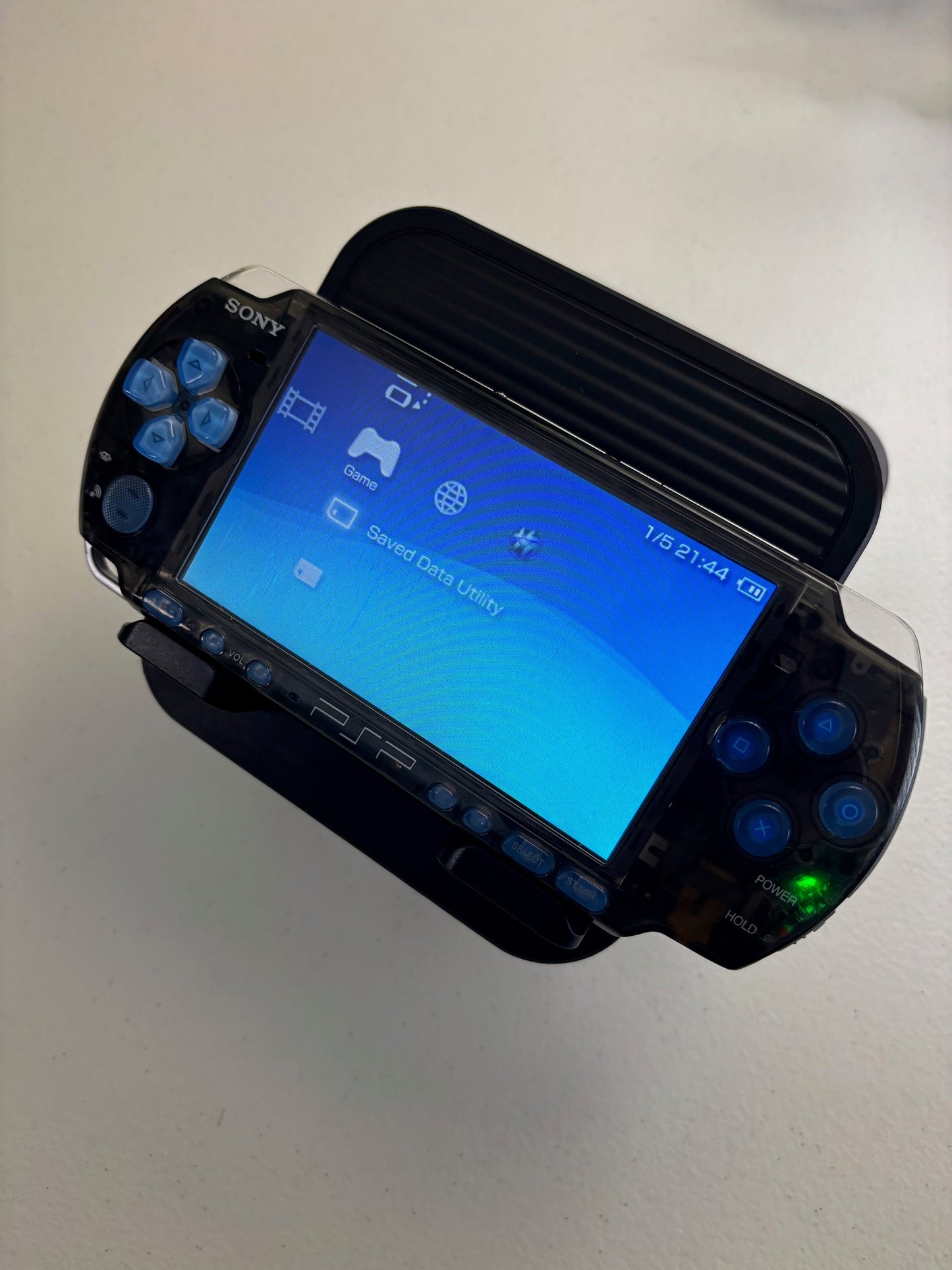 Transparent Black/Blue Buttons Console