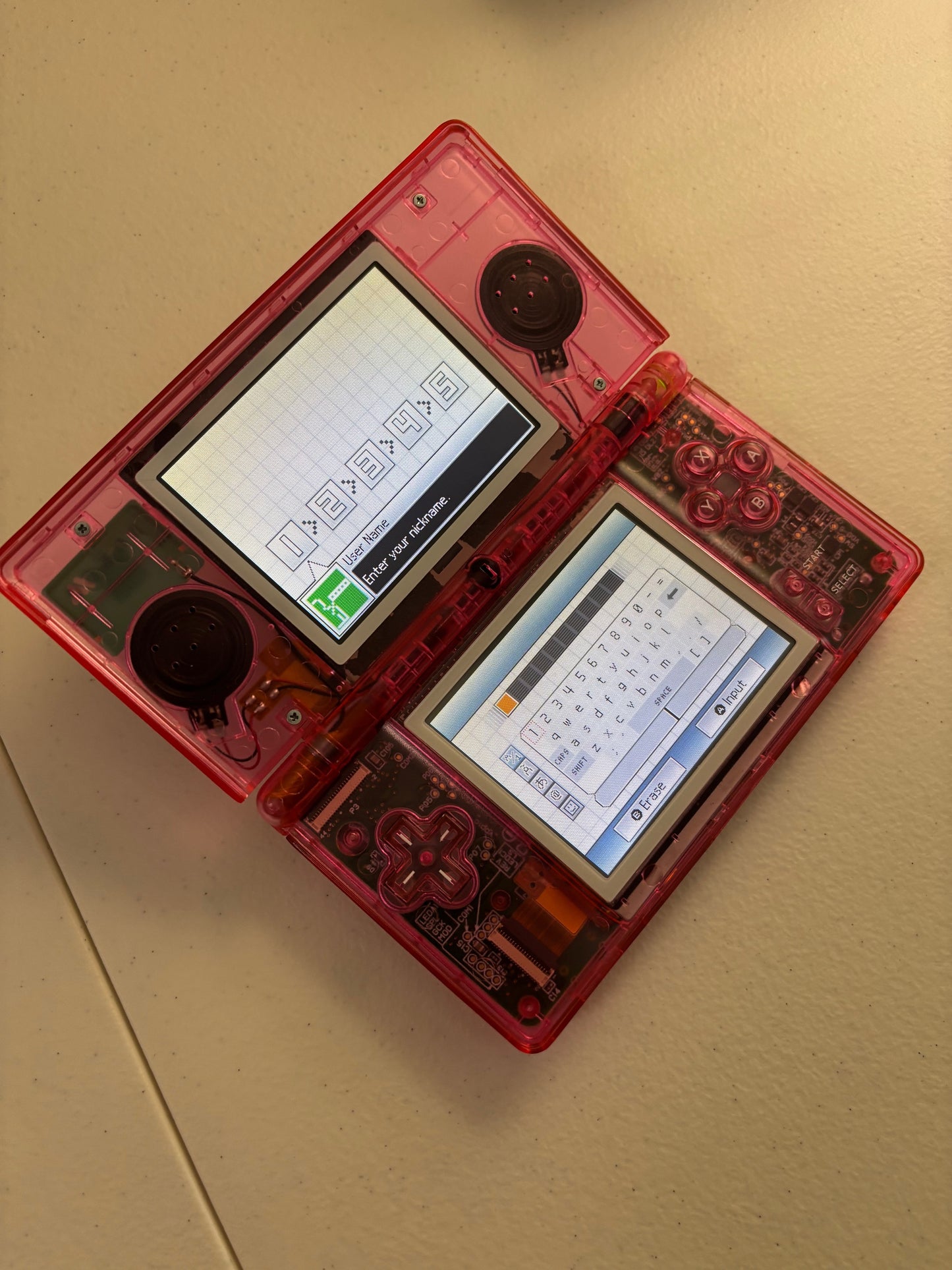 Red Transparent NDS Console