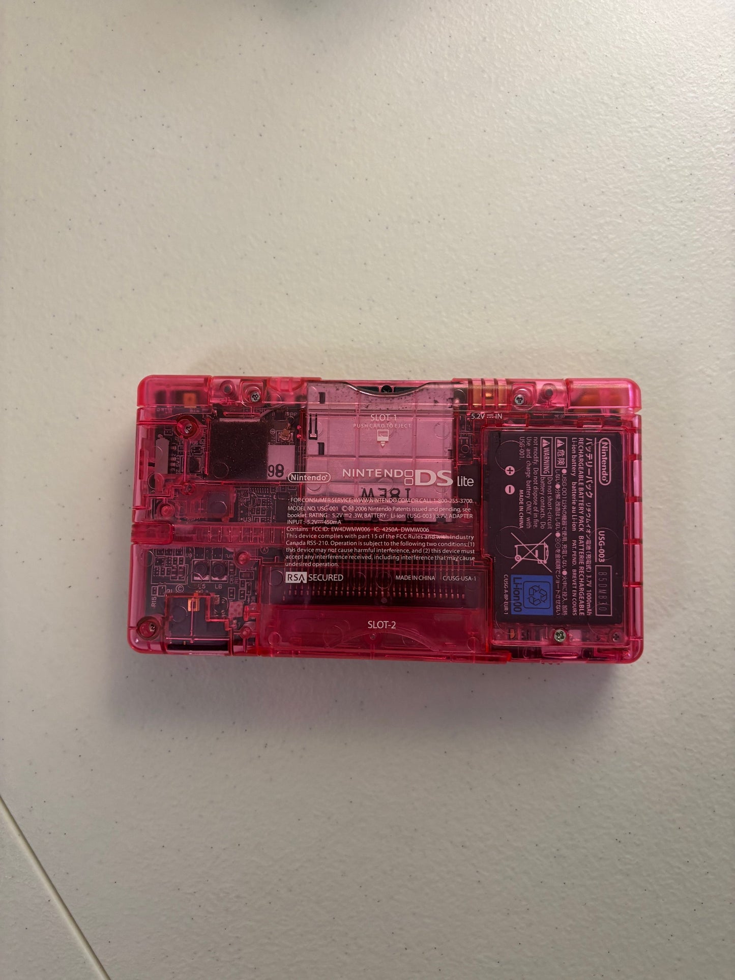 Red Transparent NDS Console