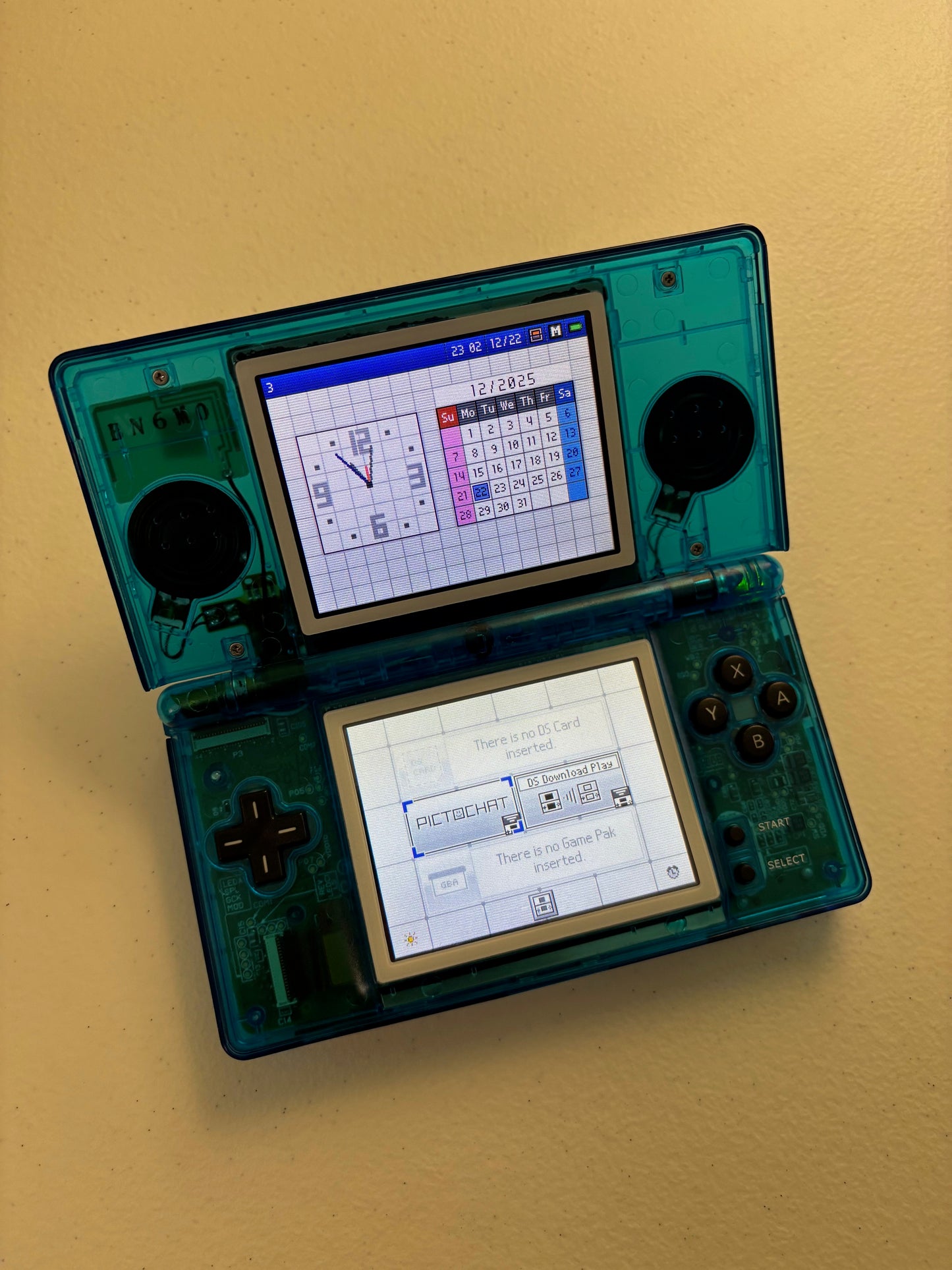 Blue Transparent NDS Console