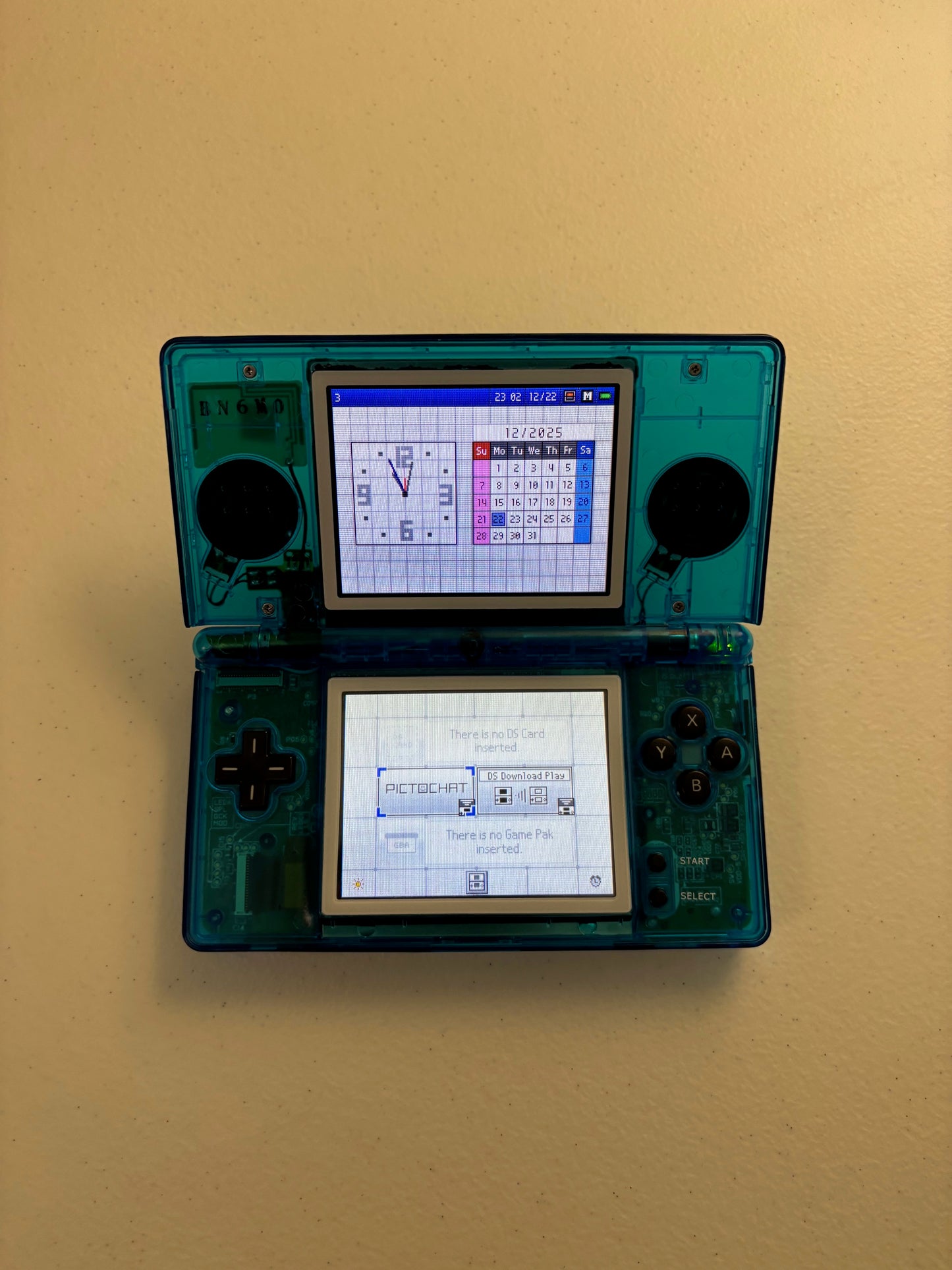 Blue Transparent NDS Console
