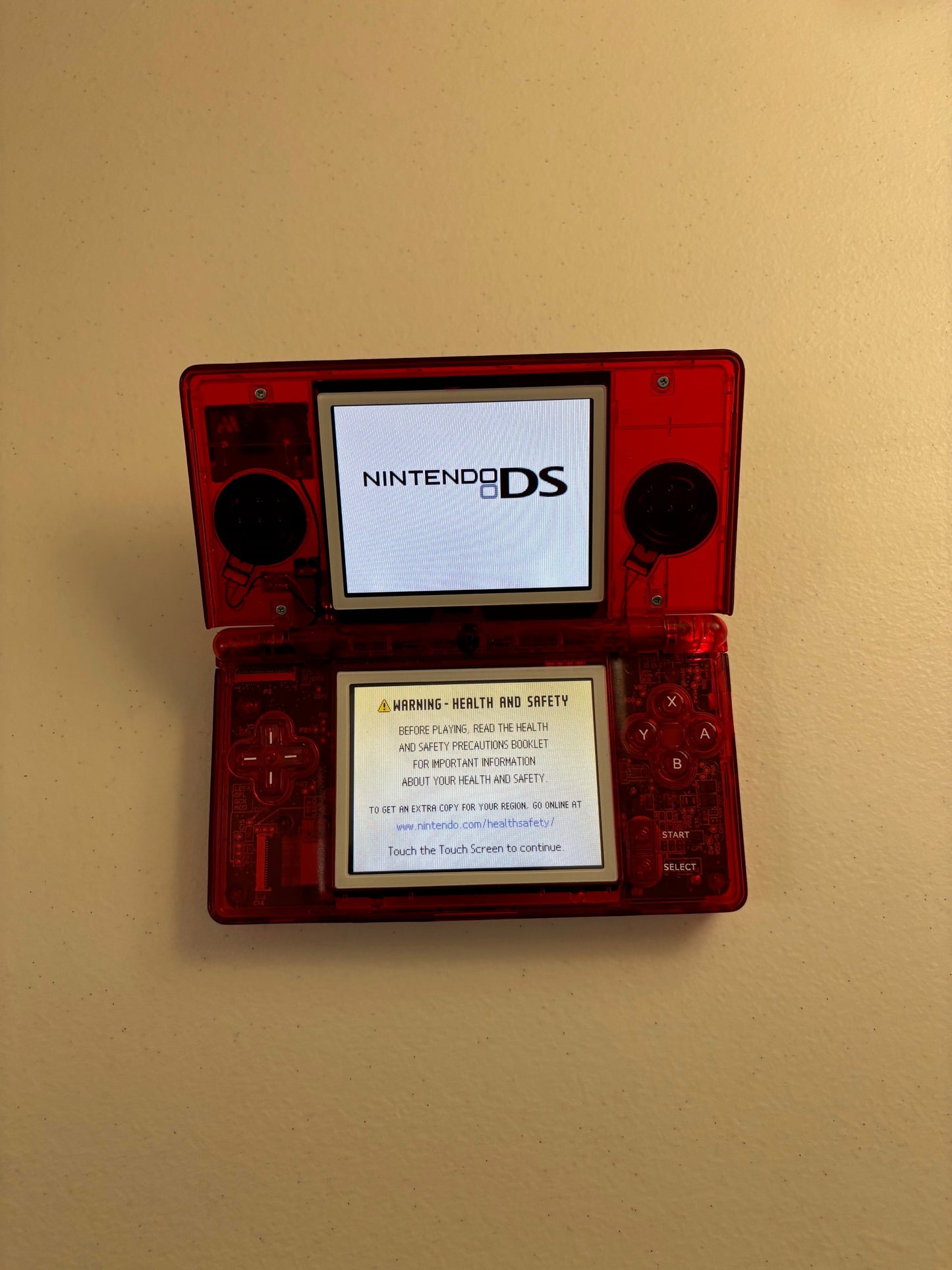 Red Transparent NDS Console