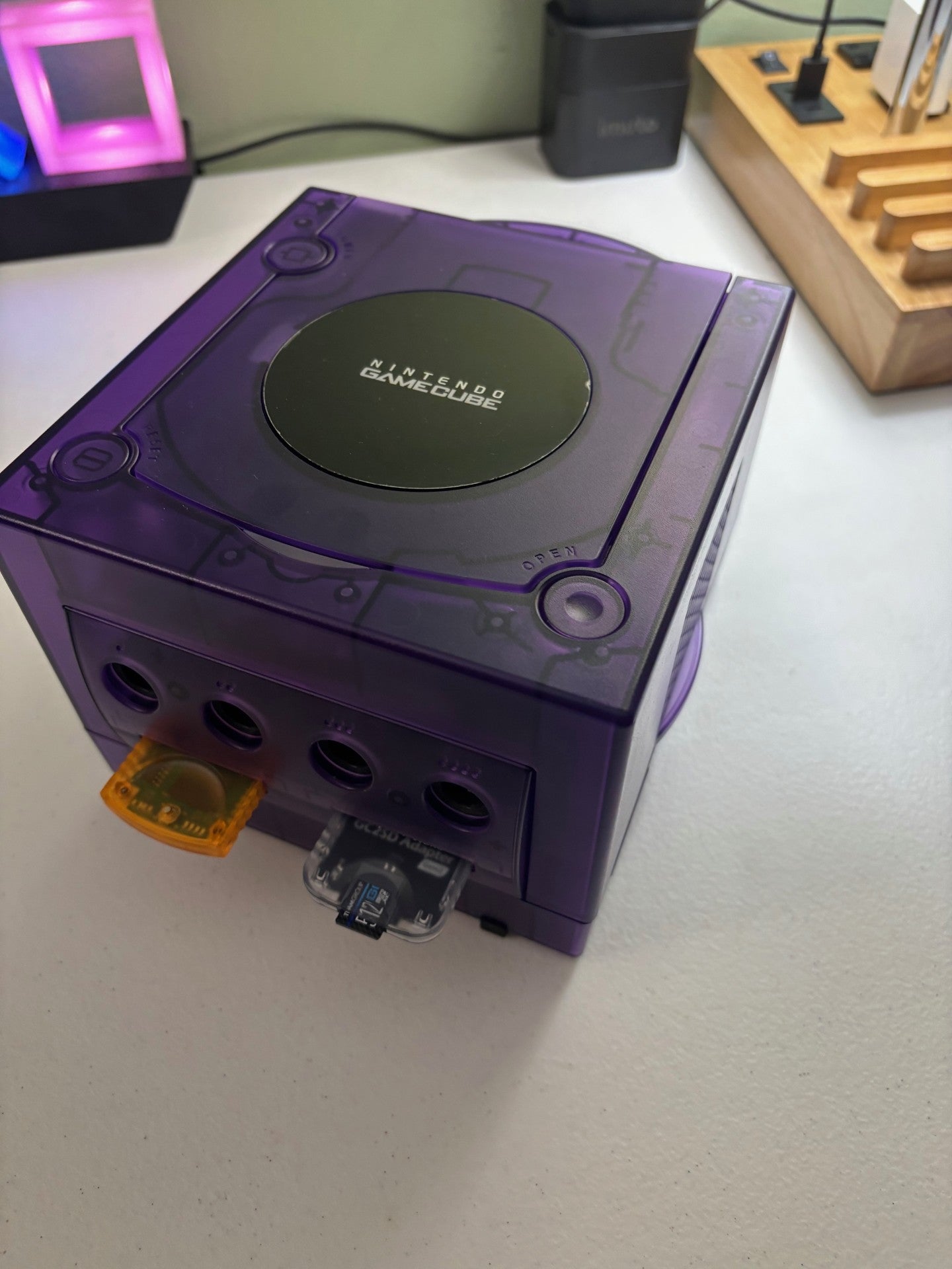 Transparent Purple Gamecube Console 512GB